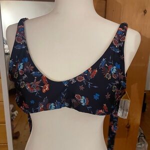 REBECCA MINKOFF reversible Bikini Top with Multicolor Blooms